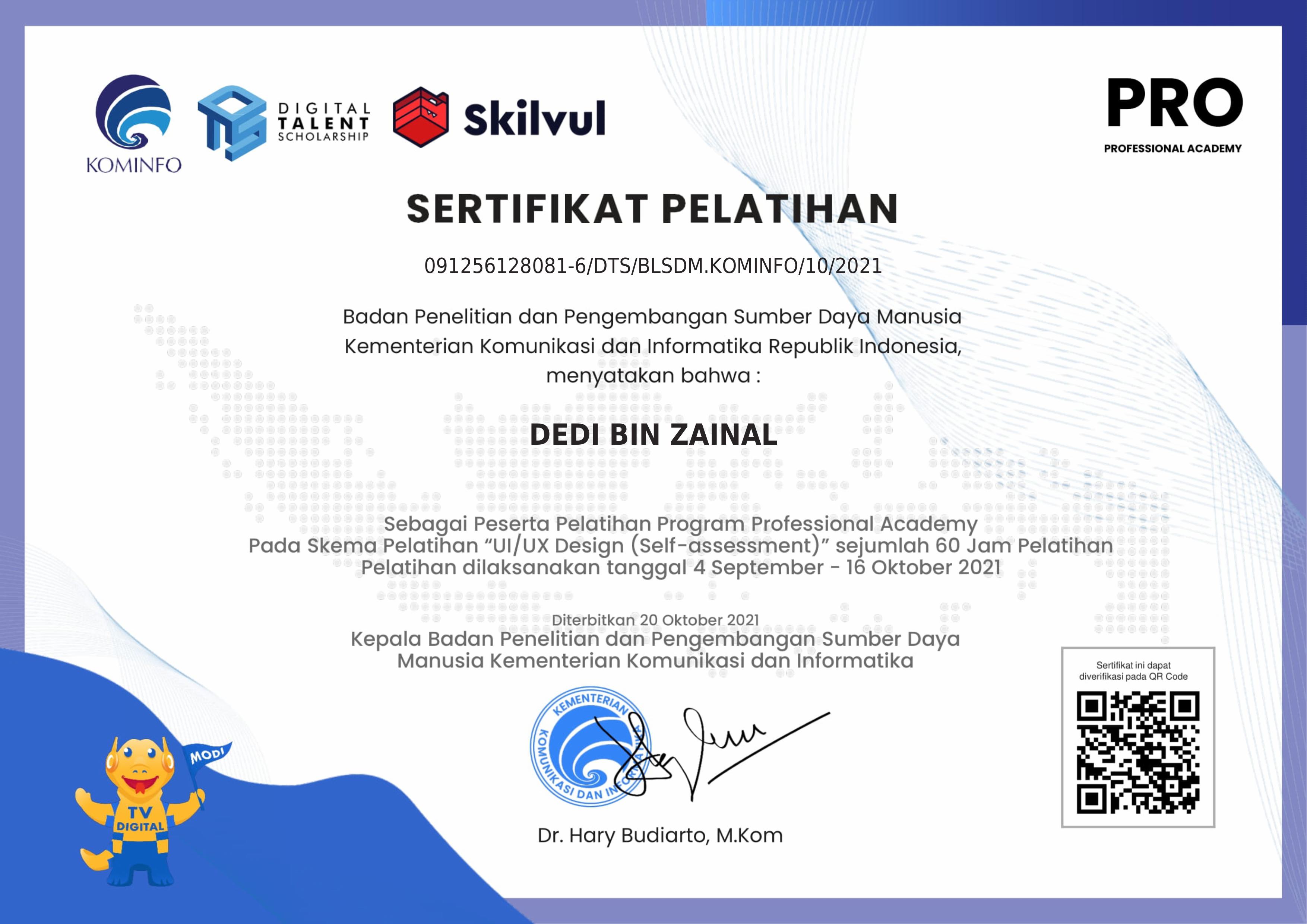 Kominfo - UI/UX Design Certificate